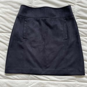 Faux suede navy blue loft skirt. Tags still on!